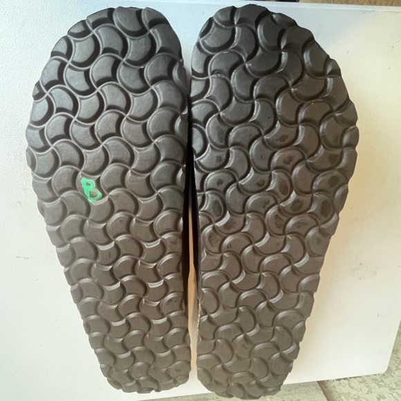 Autenti Brown Leather Double Buckle Sandals Cork Soles Size 10 - Picture 11 of 16